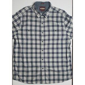 Alesbury Long Sleeve Button Up Lined Regular Fit Plaid Flannel Shirt Men's XL